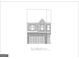 Front elevation blueprint showcasing the facade of a 2-story residence with detailed design elements at 326 Sound Cir # 119, Stockbridge, GA 30281