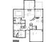 Layout reveals three bedrooms, two bathrooms, kitchen, living, dining, and garage at 695 Park Place Way, Social Circle, GA 30025