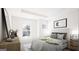 Bright bedroom with a large window, stylish decor, and comfortable bedding at 2278 Santa Fe St, Morrow, GA 30260