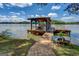 Picturesque dock with boat lift and seating, perfect for enjoying lake views and waterside relaxation at 2000 Campbell Rd, Covington, GA 30014