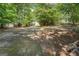 Spacious driveway area surrounded by mature trees, leading to a charming home at 2000 Campbell Rd, Covington, GA 30014