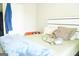 Bedroom with bed, and a white headboard in a minimally decorated room at 65 Heaton Place Trl, Covington, GA 30016