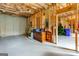 Partially finished basement with visible framing and utilities at 447 W Wind Dr, Villa Rica, GA 30180