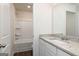 Bathroom with tub and granite countertops at 240 Oliver Dr, Locust Grove, GA 30248