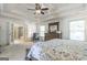 Spacious main bedroom boasts large windows, tray ceilings, and an ensuite bathroom at 8710 Gilmer Ft, Cumming, GA 30028