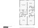 Upstairs floor plan featuring the primary bedroom, bathroom, and additional bedrooms with closet spaces at 543 Tahoe Cir, Stone Mountain, GA 30083