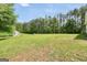 Expansive back yard featuring a well-maintained lawn and mature trees at 138 Sam Solomon Rd, Locust Grove, GA 30248