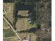 Aerial view of the property surrounded by lush greenery and trees, offering a serene and private setting at 614 Highway 85 Conn, Brooks, GA 30205