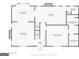 Detailed floor plan showcasing the layout of the living room, kitchen, bedrooms, and bathrooms at 614 Highway 85 Conn, Brooks, GA 30205