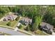 An aerial perspective of the property on +/-1.29 acres, showcasing its lot size at 335 Discovery Lake Dr, Fayetteville, GA 30215