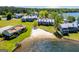 Aerial view of condos with community beach access and lake views in a well-maintained community at 294 Clearview Ct, Villa Rica, GA 30180