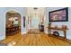 Inviting foyer with hardwood floors and access to the dining room at 3644 Graycliff Rd, Snellville, GA 30039