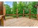 Picture of a spacious wooden deck, perfect for outdoor entertaining, surrounded by lush greenery at 1233 Butler Bridge Rd, Mcdonough, GA 30252