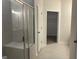 Tiled bathroom with glass enclosed shower at 3706 Cheswoilde Ave # 96, Powder Springs, GA 30127