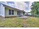 The home features a backyard with a small patio and plenty of lawn space at 702 Brambling Way, Stockbridge, GA 30281