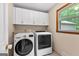 Well-lit laundry room with modern appliances and ample storage space at 155 Grandview Trce, Fayetteville, GA 30215