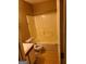 A standard bathroom with a vanity, toilet and tub/shower combination with beige tile flooring at 807 Boston Cmn, Atlanta, GA 30349