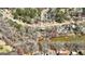 Overhead view of homes in a charming lakeside community at 261 Lakeview Dr, Locust Grove, GA 30248