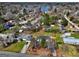 An elevated view of houses in a lakeside community, highlighting the landscape and the setting at 152 Skyland E Dr, Locust Grove, GA 30248