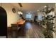 Open concept living room, dining room and kitchen with modern decor at 142 Hampton Cir, Mcdonough, GA 30253