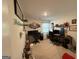 This office has multi-monitor setup, a window for natural light, and neutral carpet at 142 Hampton Cir, Mcdonough, GA 30253