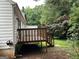 Wooden back deck and foliage view at 1047 Plantation Nw Way, Kennesaw, GA 30144