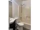 Bathroom featuring a vanity, toilet, and shower with a white surround at 1047 Plantation Nw Way, Kennesaw, GA 30144