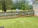 Fenced backyard with a view of the driveway, offering privacy and security at 625 Locust Rd, Locust Grove, GA 30248