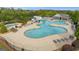Stunning community pool with a slide and many lounge chairs at 2076 Towne Mill Ave, Canton, GA 30114