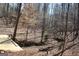 Natural area with a walking bridge crossing a creek that runs through the wooded property at 460 Morgan Mill Rd, Brooks, GA 30205