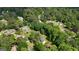 Aerial shot of a neighborhood with houses nestled amongst lush, mature trees and well-maintained streets at 3456 Village Glen Ct, Snellville, GA 30039