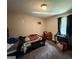Bedroom featuring carpet, and a bed with a patterned comforter at 3456 Village Glen Ct, Snellville, GA 30039