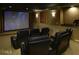 This home theater features leather recliners and a large screen for viewing at 315 Westbourne Dr, Tyrone, GA 30290
