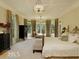This primary bedroom features a tray ceiling, sitting area, and large windows at 315 Westbourne Dr, Tyrone, GA 30290