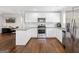 Modern kitchen with stainless steel appliances, white cabinets, and an open layout at 1599 Ezra Church Nw Dr, Atlanta, GA 30314