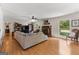 Spacious living room with hardwood floors, fireplace, and plenty of natural light at 270 Lake Cir, Fayetteville, GA 30215