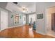 Bright workout room has wood floors, ceiling fan, and access to bathroom at 5 Renfroe Ct, Decatur, GA 30030