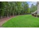 Large green lawn with mature trees bordering the property at 115 Edgewood Pkwy, Fayetteville, GA 30215