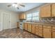 A view of kitchen with tile backsplash at 40 N Villa Rd, Villa Rica, GA 30180