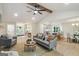 Bright open concept living room features hardwood floors, and views of the kitchen at 1000 Arbor Forest Sw Way # 1000, Marietta, GA 30064