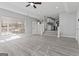 Spacious living room with hardwood floors, staircase and windows at 3941 Kings Pl, Ellenwood, GA 30294