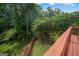 Backyard view from the porch overlooking lush greenery and a wooden privacy fence at 2548 Kickerillo Se Way, Atlanta, GA 30316