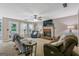 Cozy living room with a brick fireplace and comfortable seating at 2060 Lake St, Loganville, GA 30052