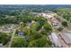 Scenic aerial view of the property surrounded by lush greenery and neighboring buildings in a charming neighborhood at 29 Indian Creek Rd, Locust Grove, GA 30248