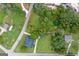 Aerial shot of a property nestled among lush greenery, showcasing its spacious surroundings and serene environment at 29 Indian Creek Rd, Locust Grove, GA 30248