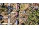 Aerial view of the property's location within a residential area, showcasing its proximity to neighbors at 55 Helen Ln, Stockbridge, GA 30281