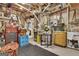 Functional basement with workbench, sink, and lots of shelving, designed for practical use and storage at 120 Masters N Dr, Peachtree City, GA 30269