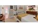 Spacious bedroom featuring an iron bed frame, access to ensuite bathroom, and dresser at 127 Darwish Dr, Mcdonough, GA 30252