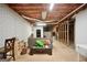 Unfinished basement provides a large versatile area for recreation or storage at 175 Laney Ct, Mcdonough, GA 30252