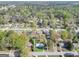 Aerial view showcases the property, its landscaping, and the surrounding neighborhood at 758 King Rd, Jonesboro, GA 30236